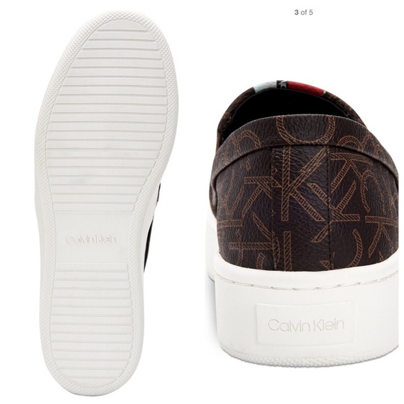 🆕Brown Calvin Klein Slip On Style Sneakers. - Picture 4 of 4